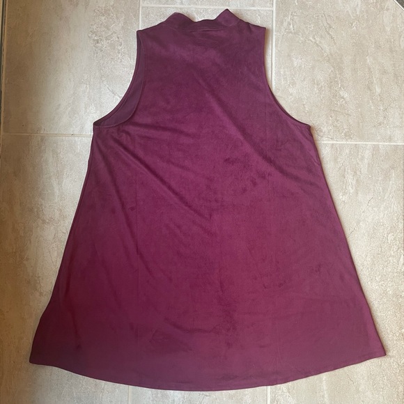 Forever 21 burgundy suede/velvet mini dress - Picture 10 of 14